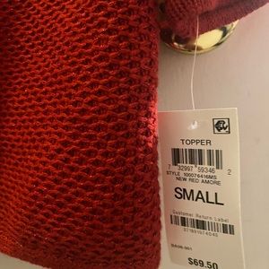 JM COLLECTION RED SWEATER IN SMALL